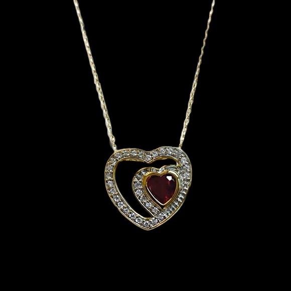 Sterling Silver Heart Shaped Necklace - Picture 6 of 6